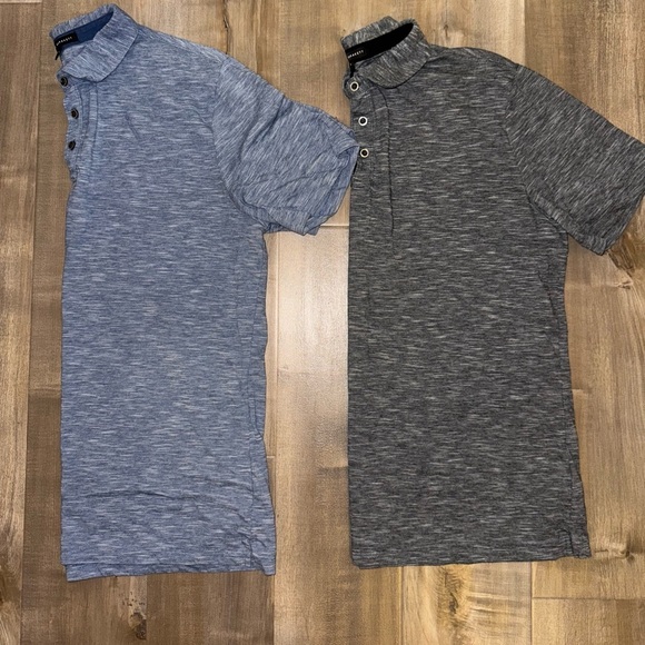 Robert Barakett Men’s Polo Bundle (2 total) Heathered Blue & Black Size XL - Picture 1 of 9